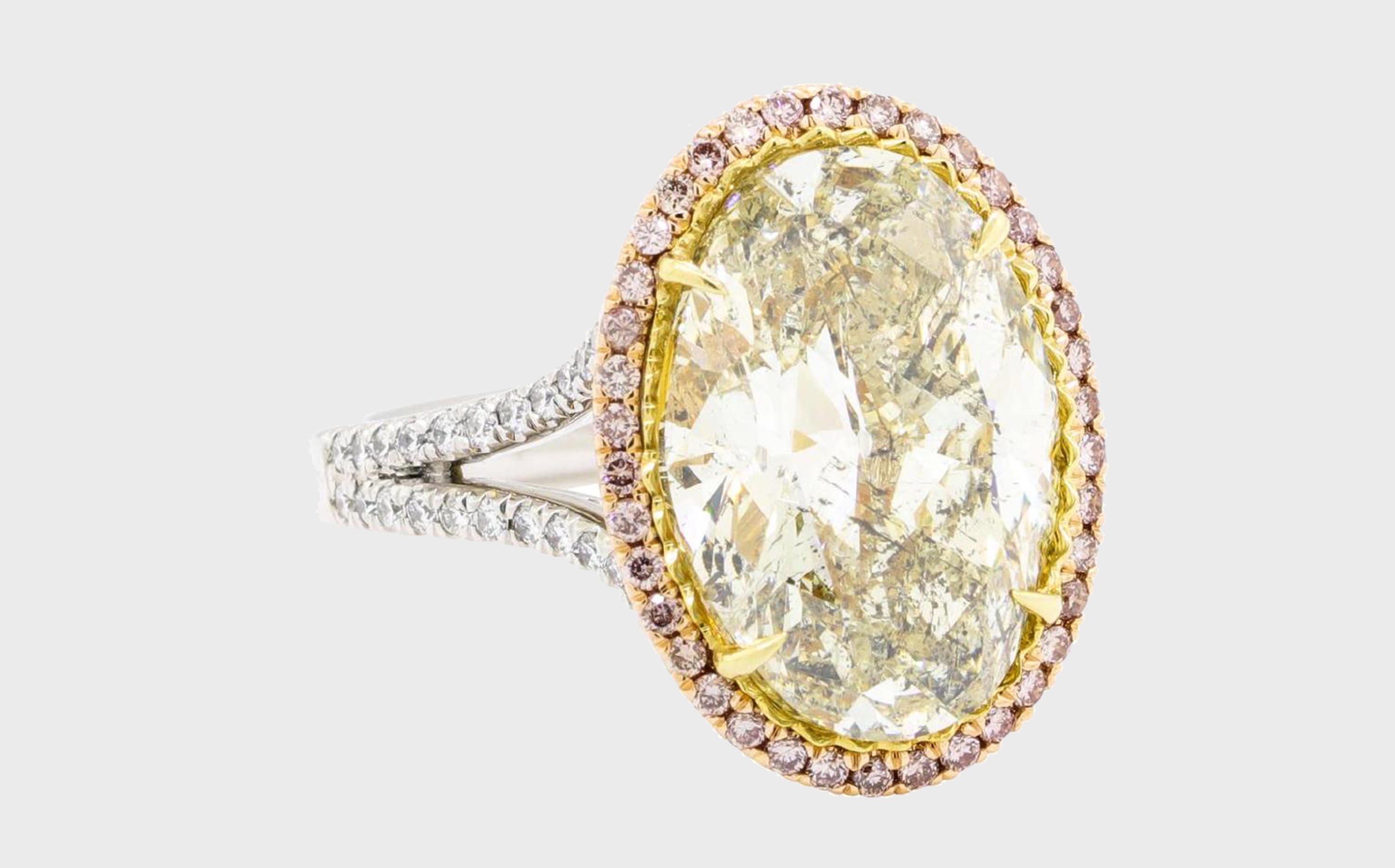 8.04-ctw-Center-Diamond-Ring---Platinum-and-18KT-Rose- 8.04 ctw Center Diamond Ring - Platinum and 18KT Rose
